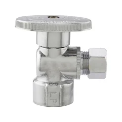 Plumb Pak 1/2 in. FIP X 3/8 in. Compression Brass Angle Valve