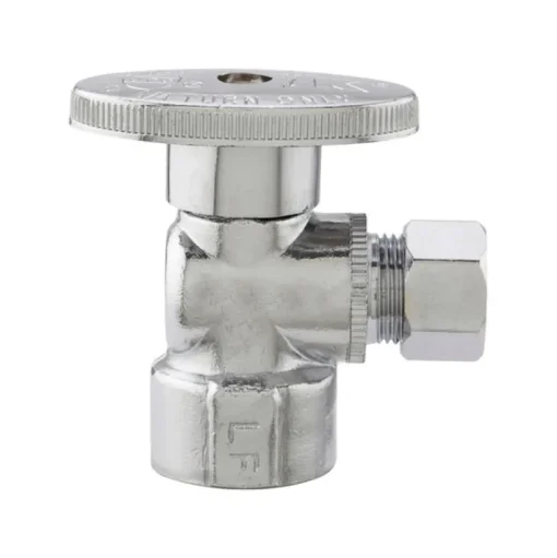 Plumb Pak 1/2 in. FIP X 3/8 in. Compression Brass Angle Valve