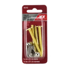 Plumb Pak Toilet Bolt and Screw Set Chrome Plated Brass
