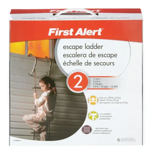 Portable Fire Escape Ladder, 2-Story, 14-Ft.
