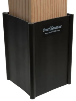 Post Shields Inc. 6 in. H x 4 in. W x 4 in. L Plastic Brown Fence Post Protection (Pack of 10)