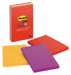Post-It 4 in. W x 6 in. L Assorted Sticky Notes 3 pad