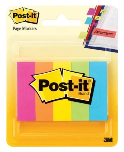 Post-it 0.5 in. W X 2 in. L Assorted Page Markers 5 pad