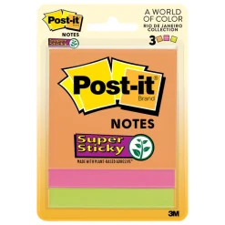 Post-it 3 in. W X 3 in. L Assorted Sticky Notes 3 pad