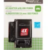 PowerLine 6 ft. L AC Adapter With USB 1 pk