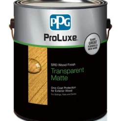 PPG ProLuxe Transparent Matte Mahogany Oil-Based Alkyd Wood Finish 1 gal. (Pack of 4)
