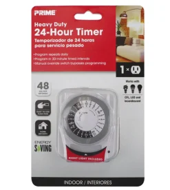 Prime Indoor Mechanical Timer 125 V White