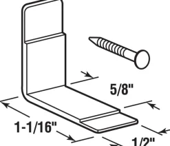 Prime Line White Plastic Side Mount Drawer Guide Side Saddle 1.06 H x 0.5 W in.