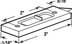 Prime Line White Vinyl Window Tilt Latch 3 L x 1.06 W x 2 Thick in. for Aluminum Windows