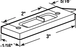 Prime Line White Vinyl Window Tilt Latch 3 L x 1.06 W x 2 Thick in. for Aluminum Windows
