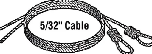Prime-Line 14 ft. L X 5/32 in. D Carbon Steel Extension Cables