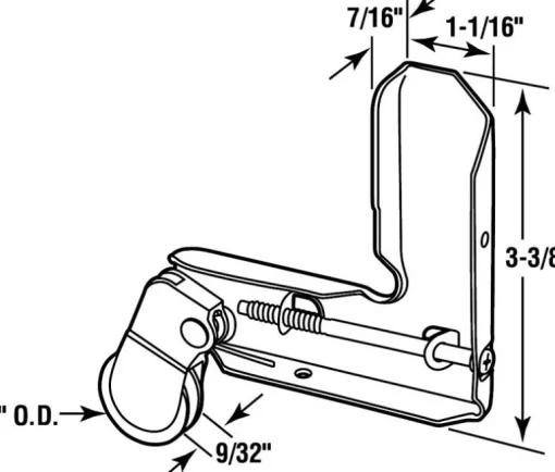 Prime-Line 1 in. D Mill Stamped Steel Screen Door Roller Assembly 1 pk