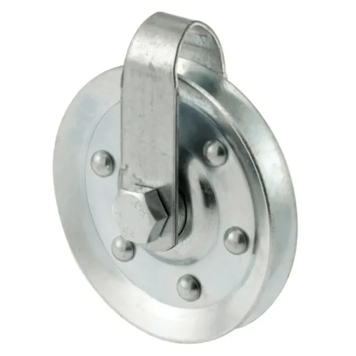 Prime-Line 3 in. D Steel Pulley /Strap and Bolt