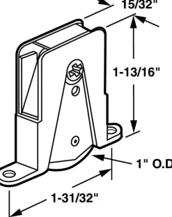 Prime-Line 1 in. D X 1/4 in. L Aluminum/Nylon Roller Assembly 2 pk