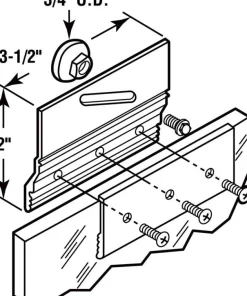 Prime-Line 3/4 in. D X 3.5 in. L Chrome Aluminum/Nylon Roller Assembly 2 pk