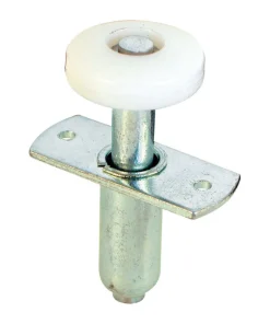 Prime-Line 3/8 in. D X 1.88 in. L Mill Silver Steel Bi-fold Door Wheel Guide 2 pc