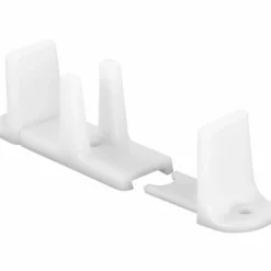 Prime-Line 1.38 in. D X 3 in. L Matte White Nylon Door Guide 2 pc