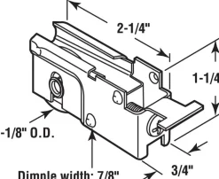 Prime-Line 1-1/8 in. D X 0.75 in. L Steel Roller Assembly 1 pk
