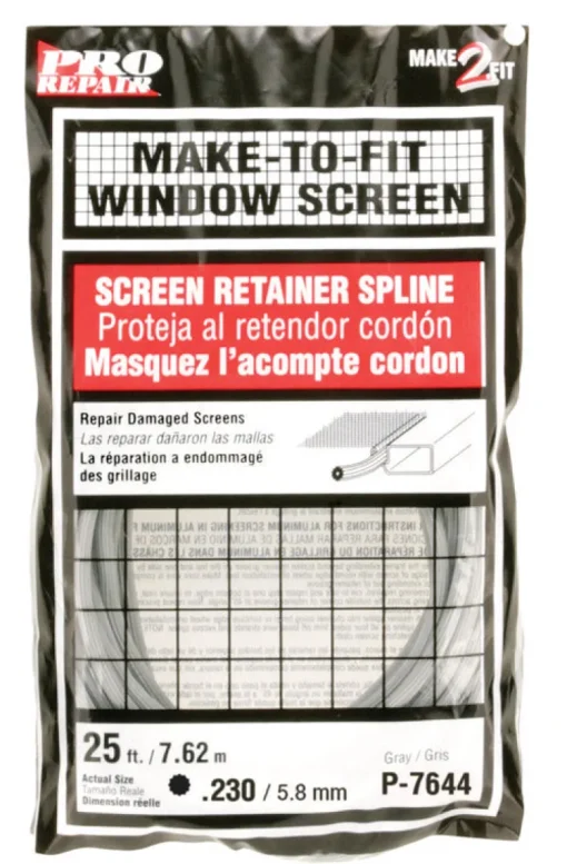 Prime-Line 0.23 in. D X 25 in. L Screen Spline
