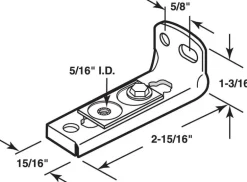 Prime-Line 0.31 in. D X 2.94 in. L Zinc-Plated Silver Steel Bracket 1 pk