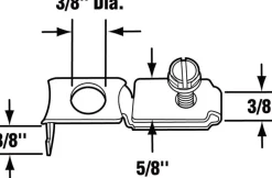 Prime-Line 0.38 in. D X 1.25 in. L Zinc-Plated Silver Steel Bracket 1 pk