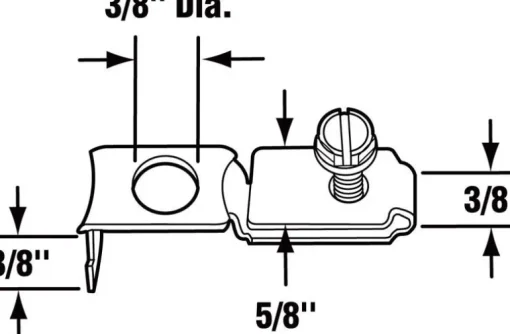 Prime-Line 0.38 in. D X 1.25 in. L Zinc-Plated Silver Steel Bracket 1 pk
