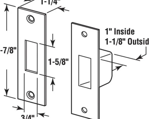 Prime-Line 4.875 in. H X 1.25 in. L Brass-Plated Steel High Security Box Strike