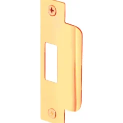 Prime-Line 4.875 in. H X 1.25 in. L Brass-Plated Steel Door Strike