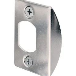 Prime-Line 2-1/4 in. H X 1-7/16 in. L Chrome Steel Latch Strike Plate