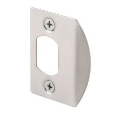 Prime-Line 2-1/4 in. H X 1-5/8 in. L Satin Nickel Gray Steel Latch Strike Plate