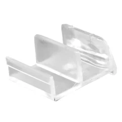 Prime-Line 5.4 in. H X 9/16 in. W Clear Frameless Shower Door Bottom Guide