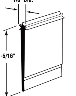 Prime-Line 5.3 in. H X 1-5/16 in. W Clear Framed Shower Door Bottom Seal