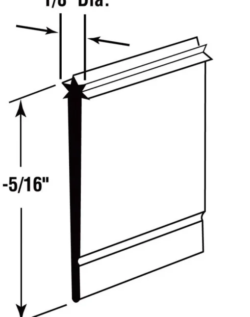 Prime-Line 5.3 in. H X 1-5/16 in. W Clear Framed Shower Door Bottom Seal