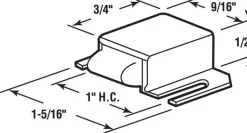 Prime-Line 0.5 in. H X 1.31 in. W Stainless Steel Silver Frameless Shower Door Catch