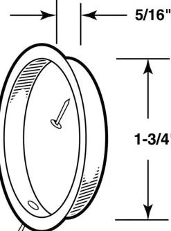 Prime-Line 1.75 in. L Brass-Plated Gold Steel Flush Mortise Finger Pull