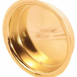 Prime-Line 2.13 in. L Brass-Plated Gold Steel Flush Mortise Finger Pull