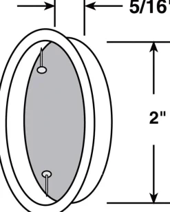 Prime-Line 2.13 in. L Brass-Plated Gold Steel Flush Mortise Finger Pull
