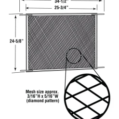 Prime-Line 24 in. L Bronze Aluminum Screen Door Grille 1 pc