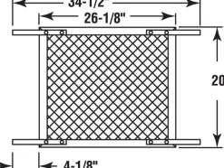 Prime-Line 34-1/2 in. L Gray Plastic Screen Door Grille 1 pc