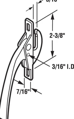 Prime-Line 0.1 in. L Painted Aluminum Zinc Casement Locking Handle 1 pk