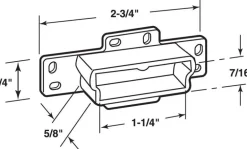 Prime-Line 1-1/4 in. L Plastic Center Guide Drawer Track Back Plate 1 pk