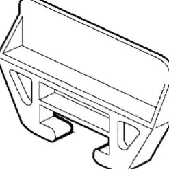 Prime-Line 1-1/8 in. L Polyethylene Center Guide Drawer Track Guide 2 pk