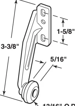 Prime-Line 3-21/64 in. L Steel Center Guide Drawer Track Roller 1 pk