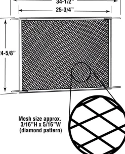 Prime-Line 24-5/8 in. L White Aluminum Screen Door Grille 1 pc