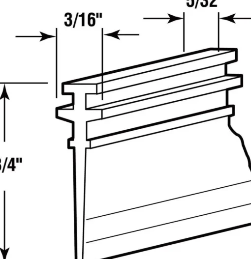 Prime-Line 3/4 in. W Clear Frameless Shower Door Bottom Seal
