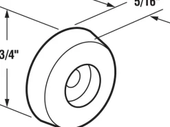 Prime-Line 3/4 in. W Clear Frameless Shower Door Bumper