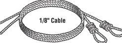 Prime-Line 5.75 in. W X 12 ft. L X 1/8 in. D Carbon Steel Extension Cables