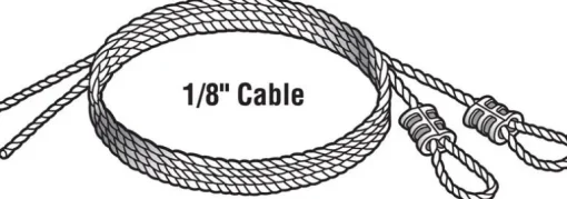 Prime-Line 5.75 in. W X 12 ft. L X 1/8 in. D Carbon Steel Extension Cables