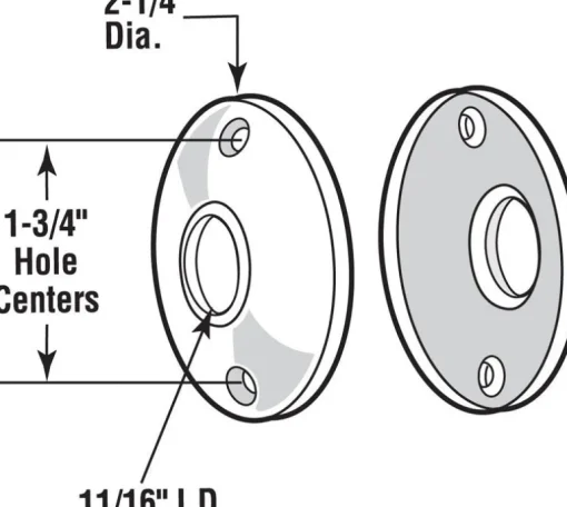 Prime-Line Brass Plated Steel Door Knob Rosettes 2 pk