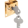 Prime-Line Brass Plated Steel Mailbox Lock